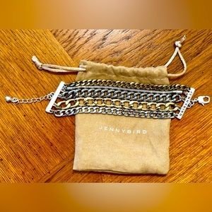 Jenny Bird Austin Cuff Link Bracelet - Multi Metals